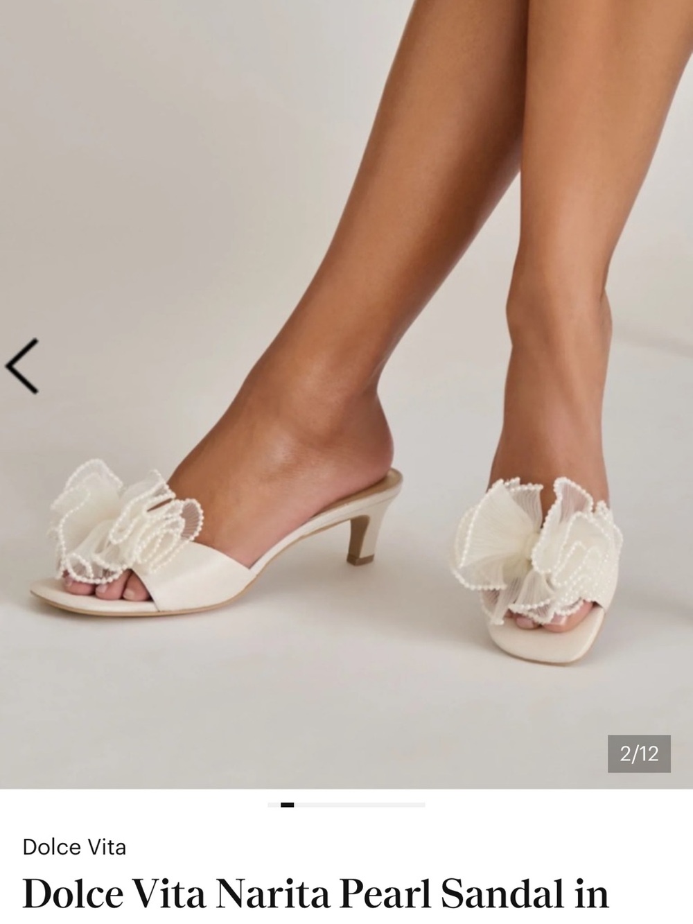 Dolce Vita Narita Pearl off white satin - Picture 2 of 8